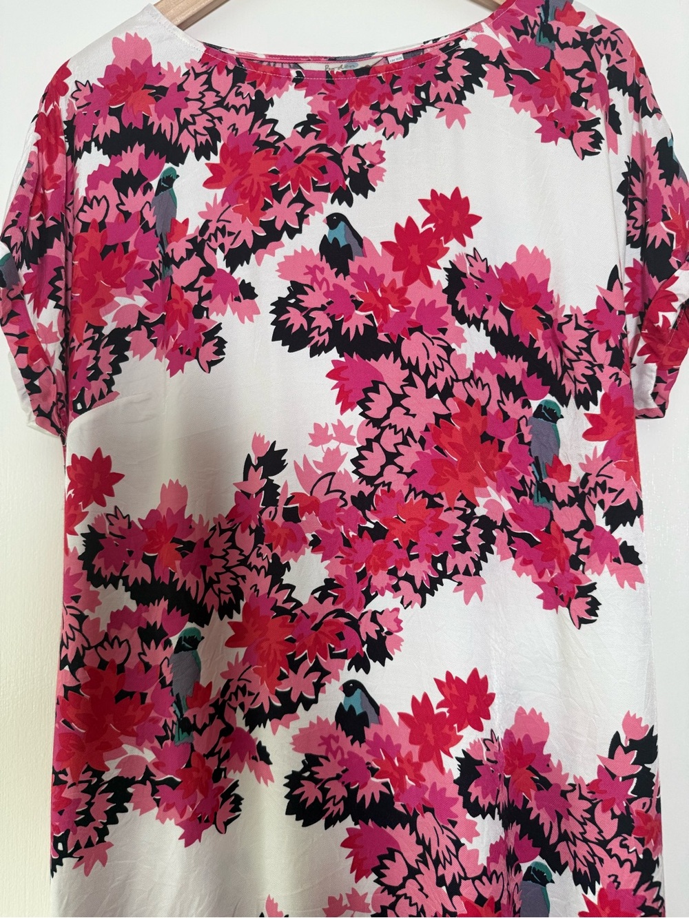 Boden Ivy Dress Bright Colorful Floral Birds Cap Sleeve Romantic Garden Party 12 - Picture 3 of 11